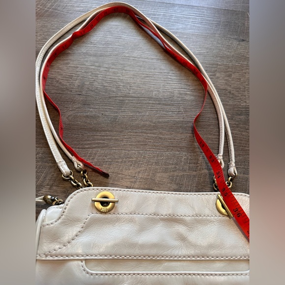 HOBO Refine Double Strap Shoulder Bag - Latte Cream with Gold Hardware - Picture 8 of 17